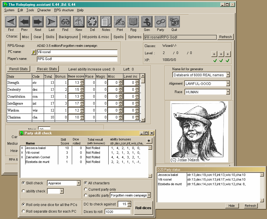 D20 RPG Assistant Screenshot