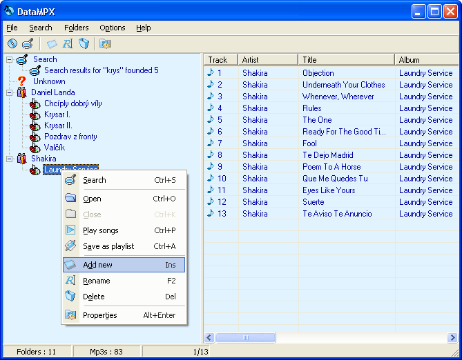 DataMPX Screenshot
