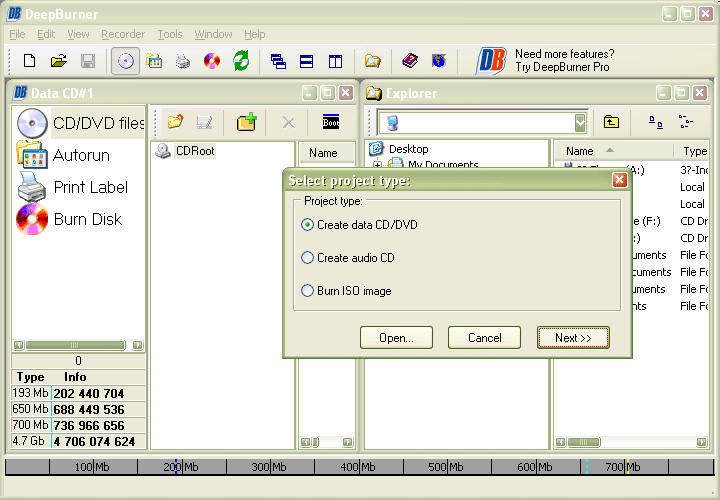DeepBurner Portable Screenshot