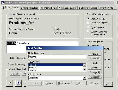 Developer Spell Check Engine Screenshot