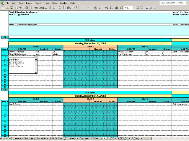 Dispatch Nurses to Hospitals with Excel Screenshot
