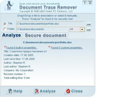 Document Trace Remover Screenshot