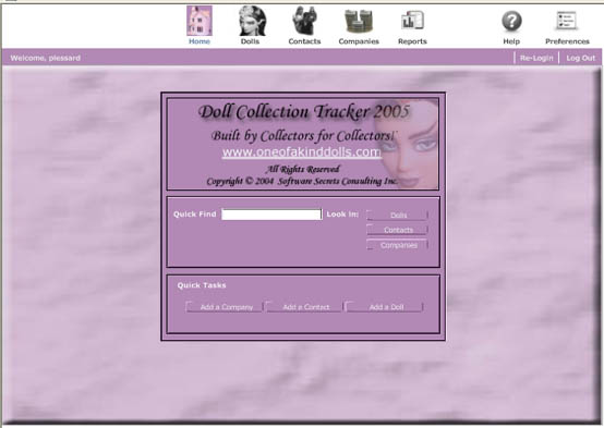 Doll Tracker 2005 Screenshot