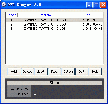 DVD Dumper Screenshot