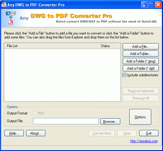 DWG to PDF Converter Pro Any Screenshot