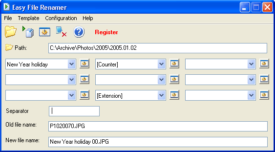 Easy File Renamer Screenshot