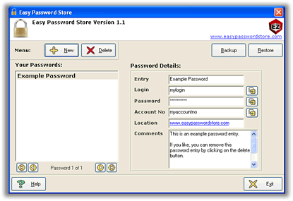 Easy Password Store (Password Manager) Screenshot
