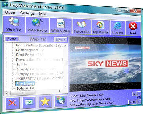 Easy Web TV And Radio Screenshot