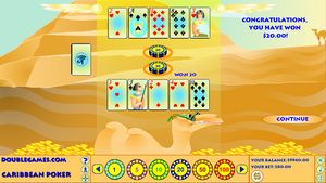 Egyptian Caribbean Poker Screenshot