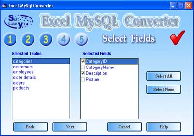Excel MySQL Screenshot