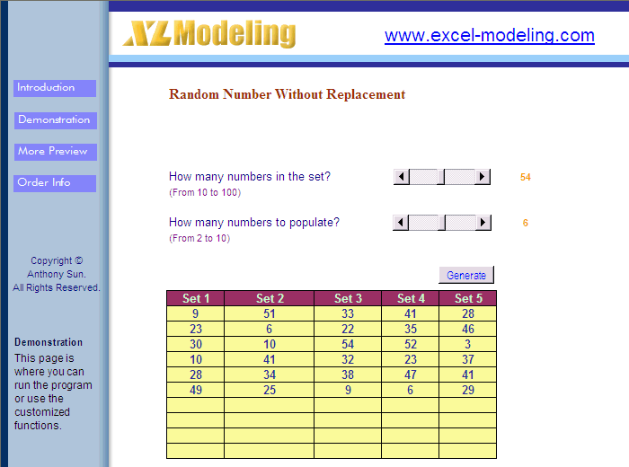 Excel VBA Models Combo Set Screenshot