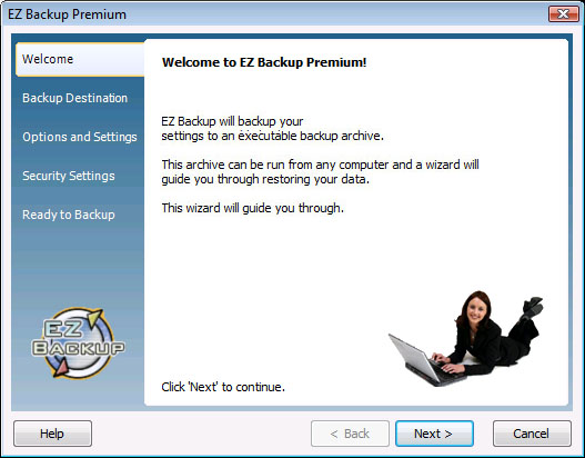 EZ Backup IncrediMail Premium Screenshot