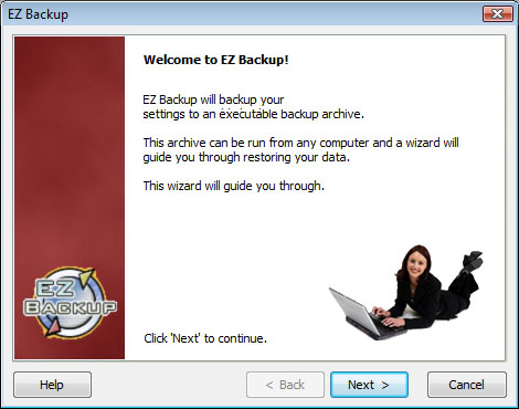 EZ Backup IncrediMail Pro Screenshot
