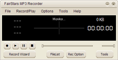 FairStars MP3 Recorder Screenshot