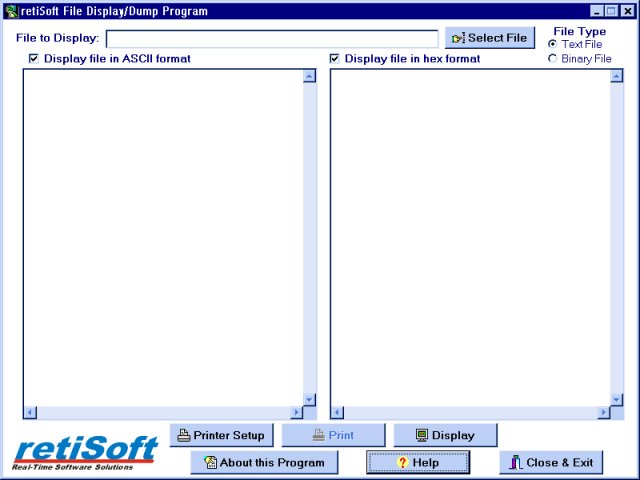 File Display Utility Screenshot