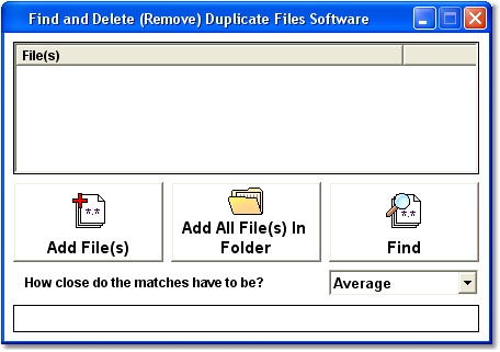 Find and Delete (Remove) Duplicate Files Software Screenshot
