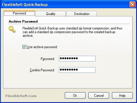 FlexibleSoft Quick Backup Screenshot