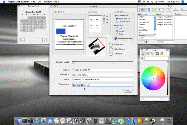 Floppy Disk Labeler Screenshot