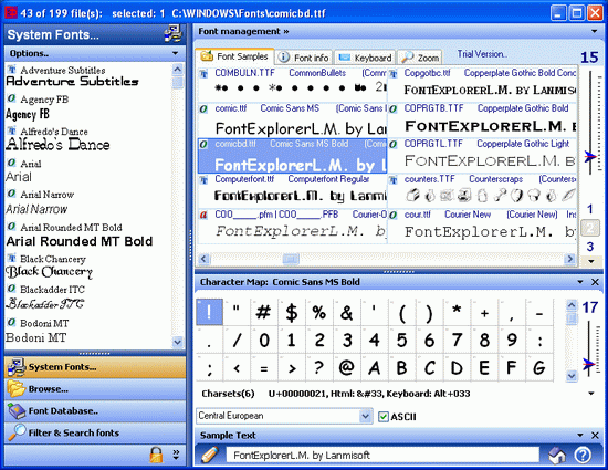 FontExplorerL.M. Screenshot