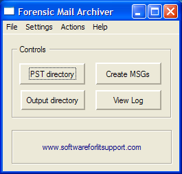 ForensicMailArchiver Screenshot