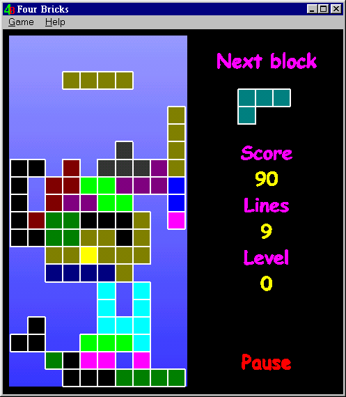 Four Bricks - Free Tetris Screenshot