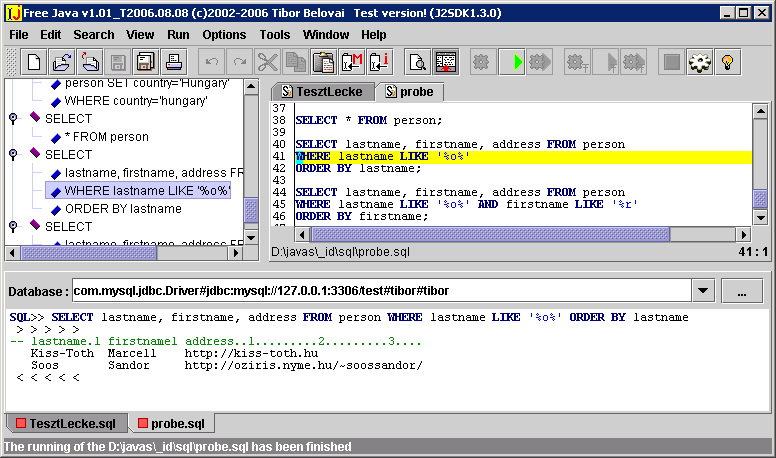 Free Java Screenshot