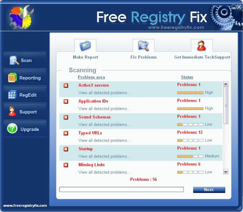 Free Registry Fixer Screenshot