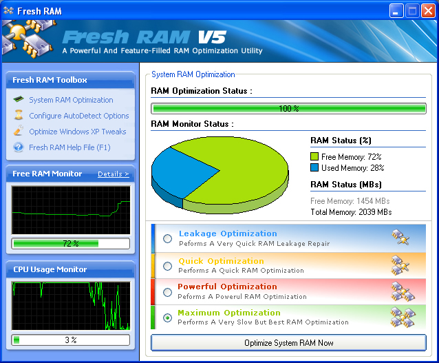 Fresh RAM Screenshot