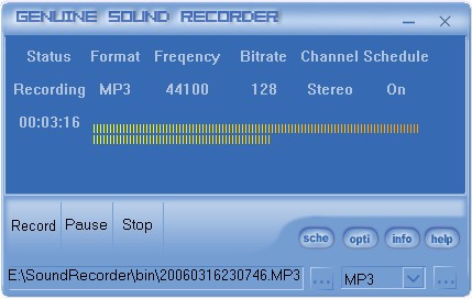Genuine Sound Recorder Screenshot