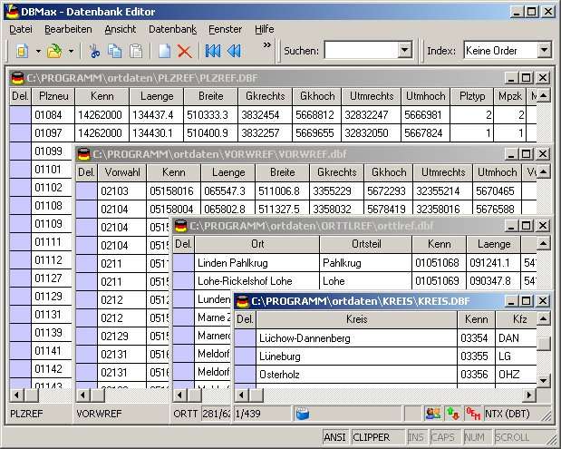 Geodaten German Admin (Deutsch) Screenshot