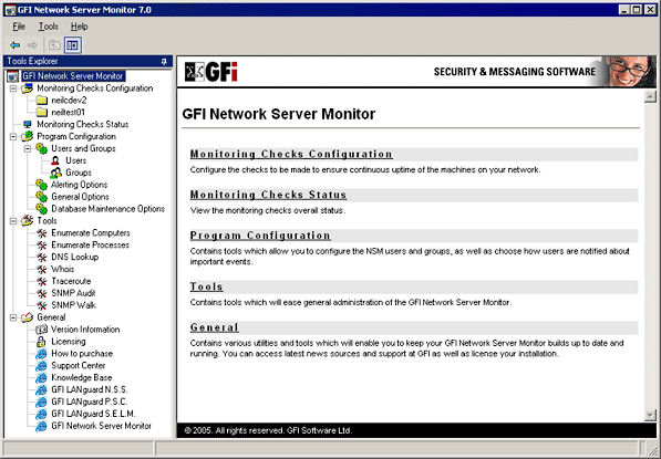 GFI Network Server Monitor Screenshot