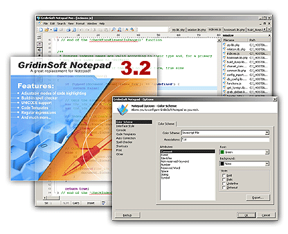 GridinSoft Notepad Home Screenshot