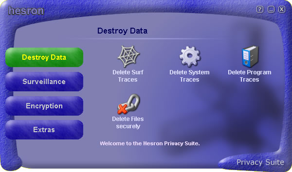 Hesron Privacy Suite Screenshot