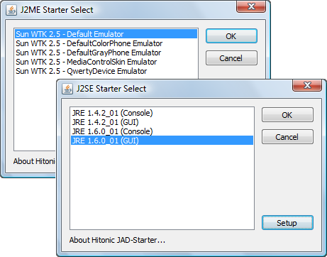 Hitonic JAR-Starter Screenshot