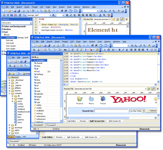 HTMLPad 2006 Pro Screenshot