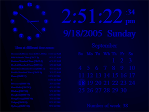 Info-Clock Screensaver Screenshot