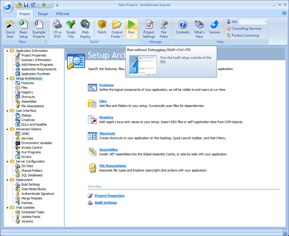 InstallAware Express MSI Installer Screenshot