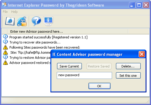 Internet Explorer Password (TSIEP) Screenshot
