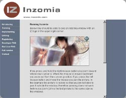 Inzomia Web trial Screenshot