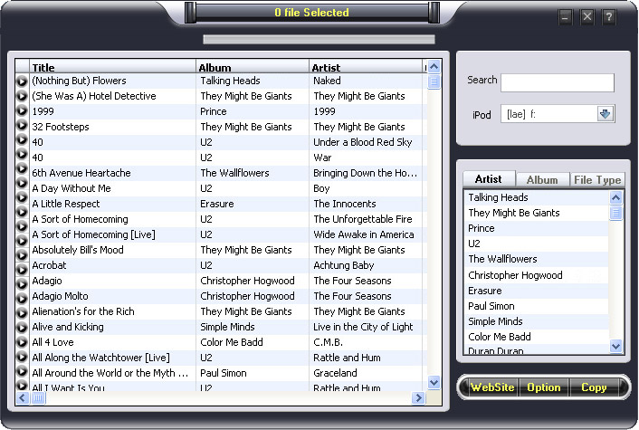 iPod to pc Transfer Pro Screenshot