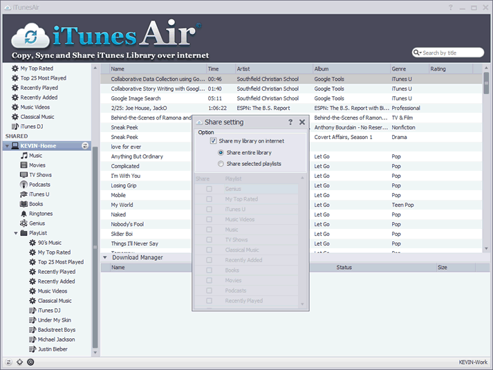 iTunesAir Screenshot