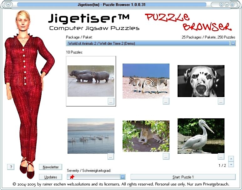 Jigetiser(tm) - Animals 2 Package Screenshot