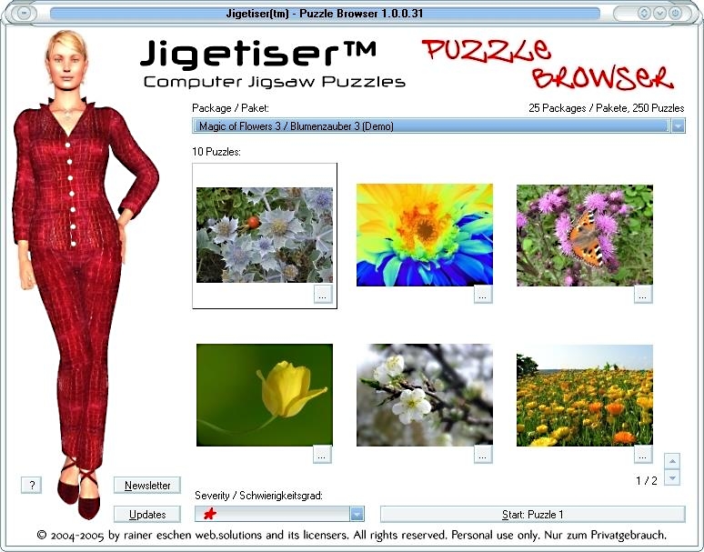 Jigetiser(tm) - Flowers 3 Package Screenshot