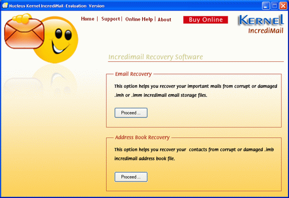 Kernel IncrediMail Address Book Recovery Screenshot