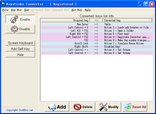 Keystroke Converter Screenshot