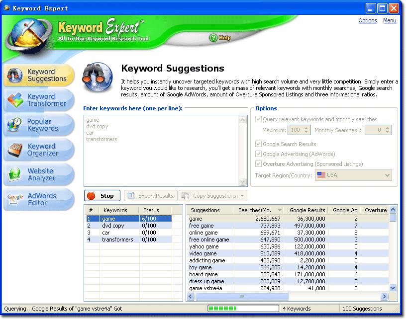 Keyword Expert Screenshot