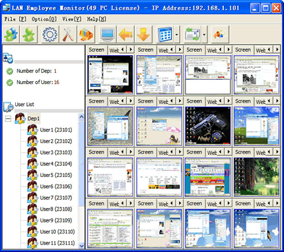 LAN Employee Monitor Screenshot