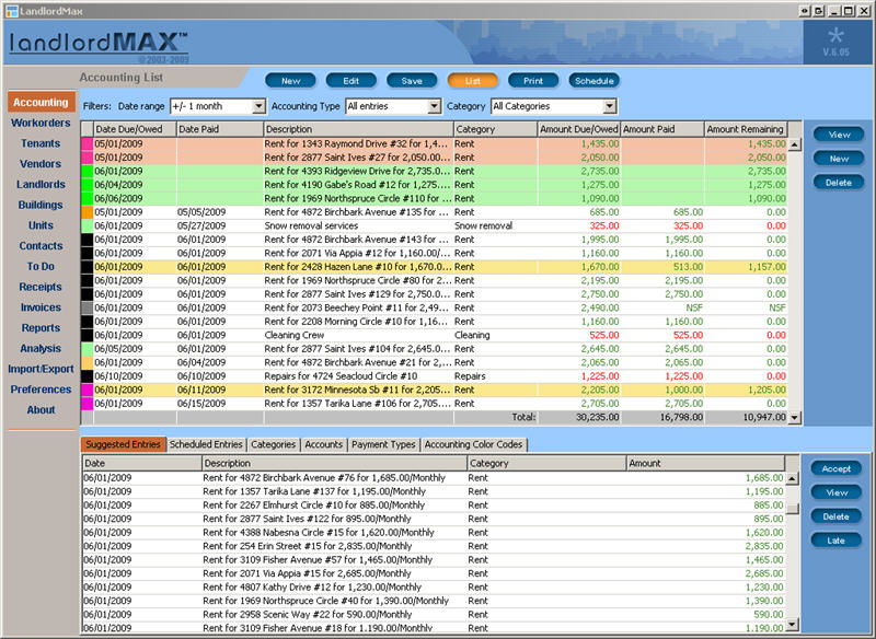 LandlordMax Property Management Software Screenshot