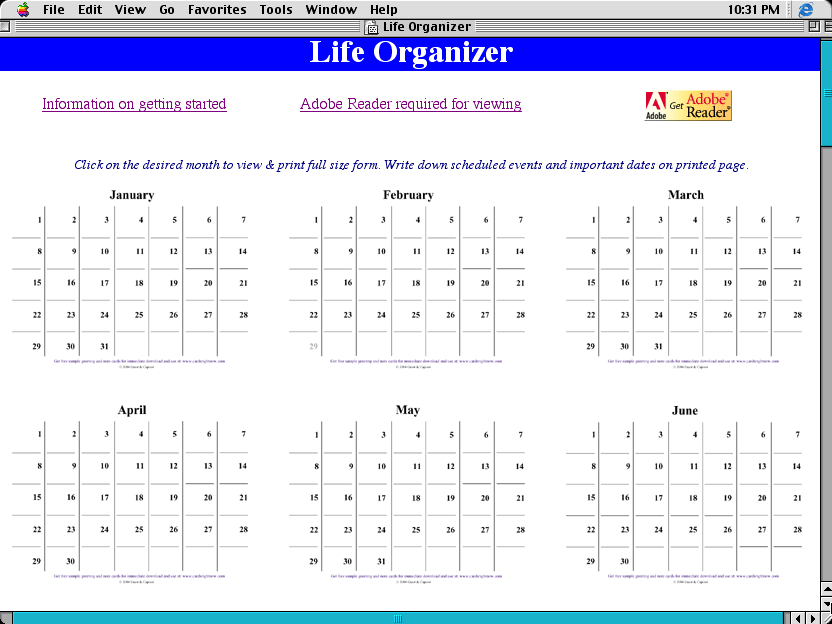 Life Organizer Screenshot