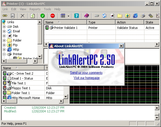 LinkAlertPC Screenshot
